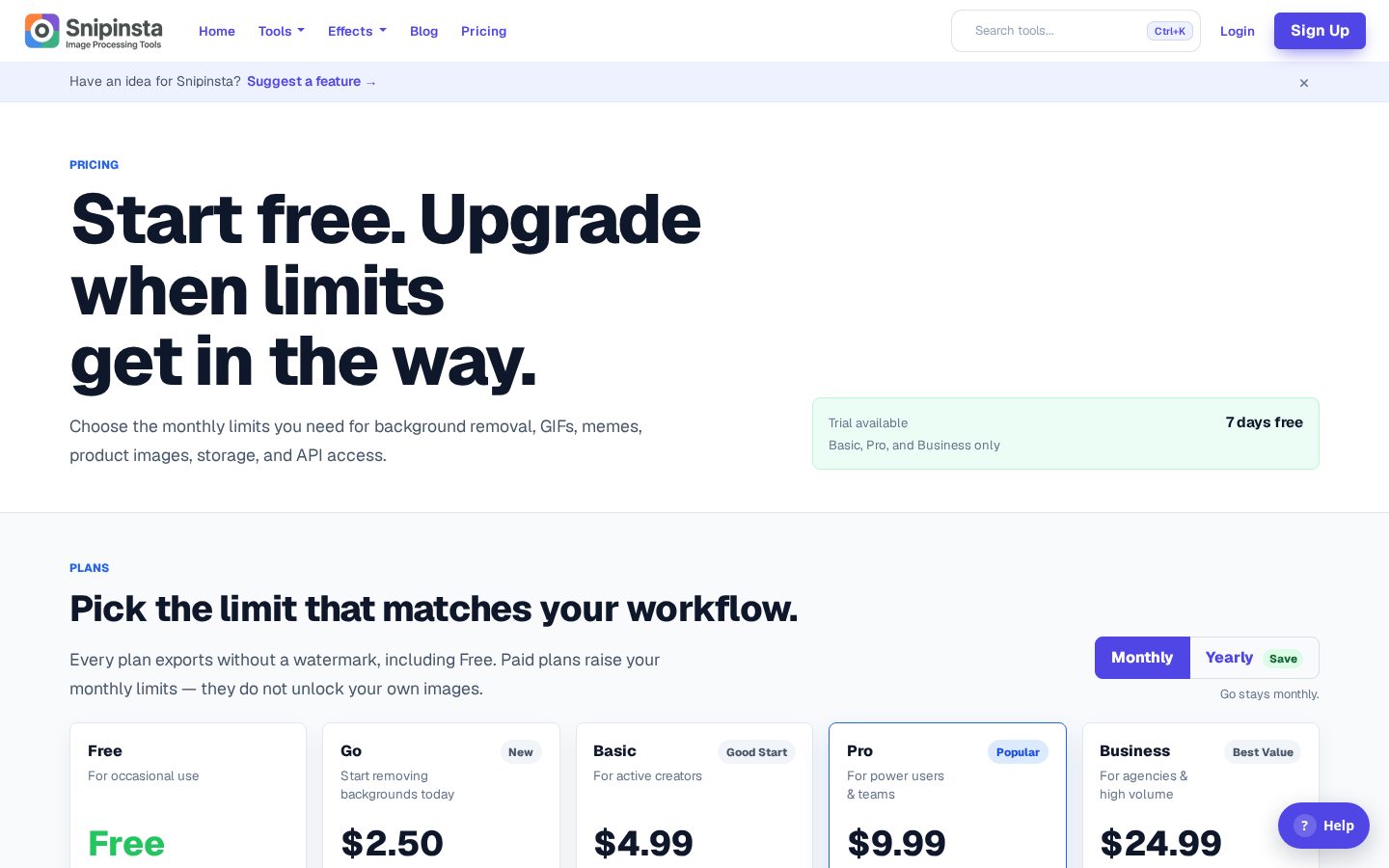 Snipinsta Pricing