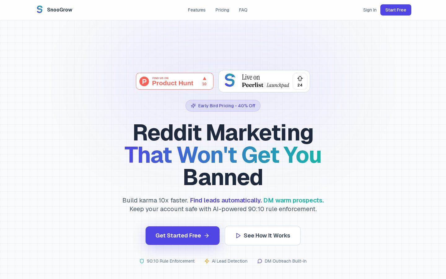 SnooGrow Homepage