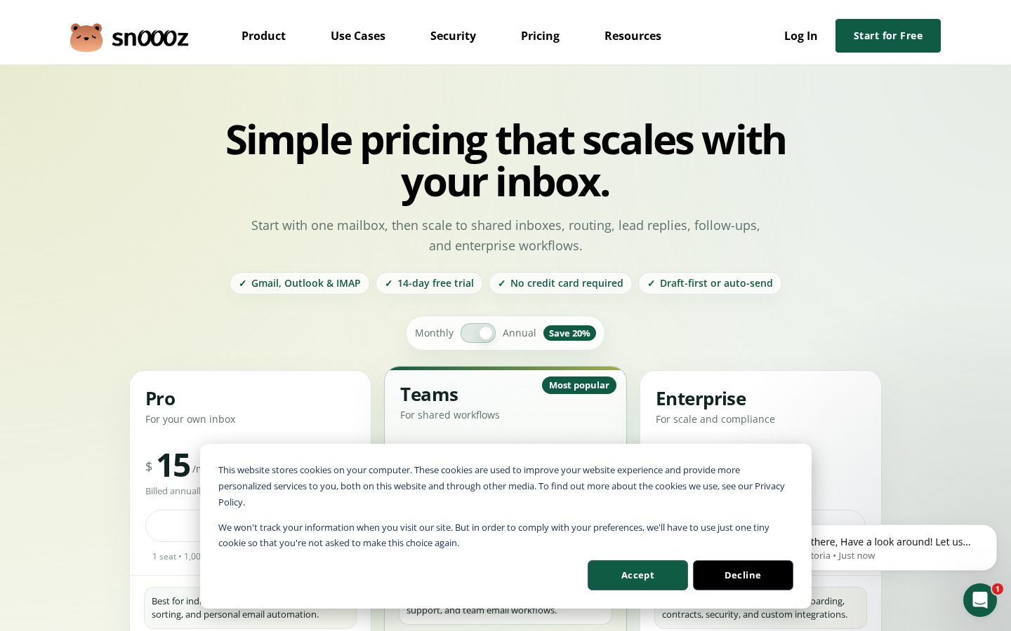 Snoooz Pricing
