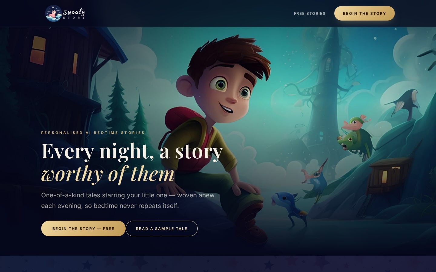 SnoozyStory Homepage