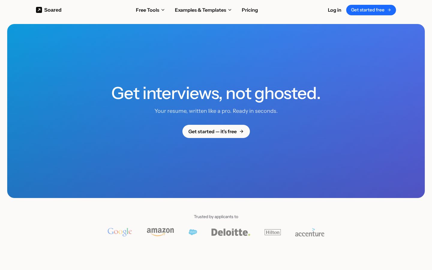 Soared Homepage
