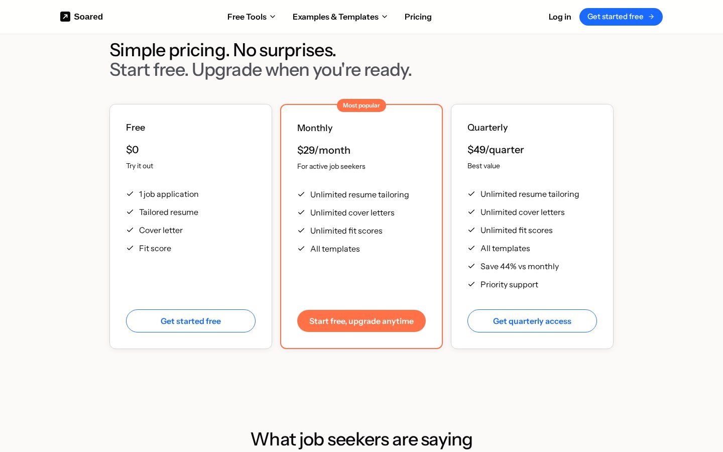 Soared Pricing