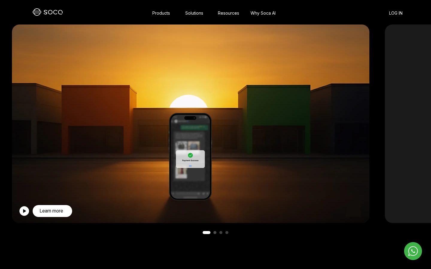 Soca AI Homepage