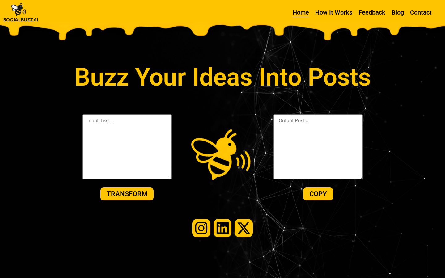 Social Buzz Homepage