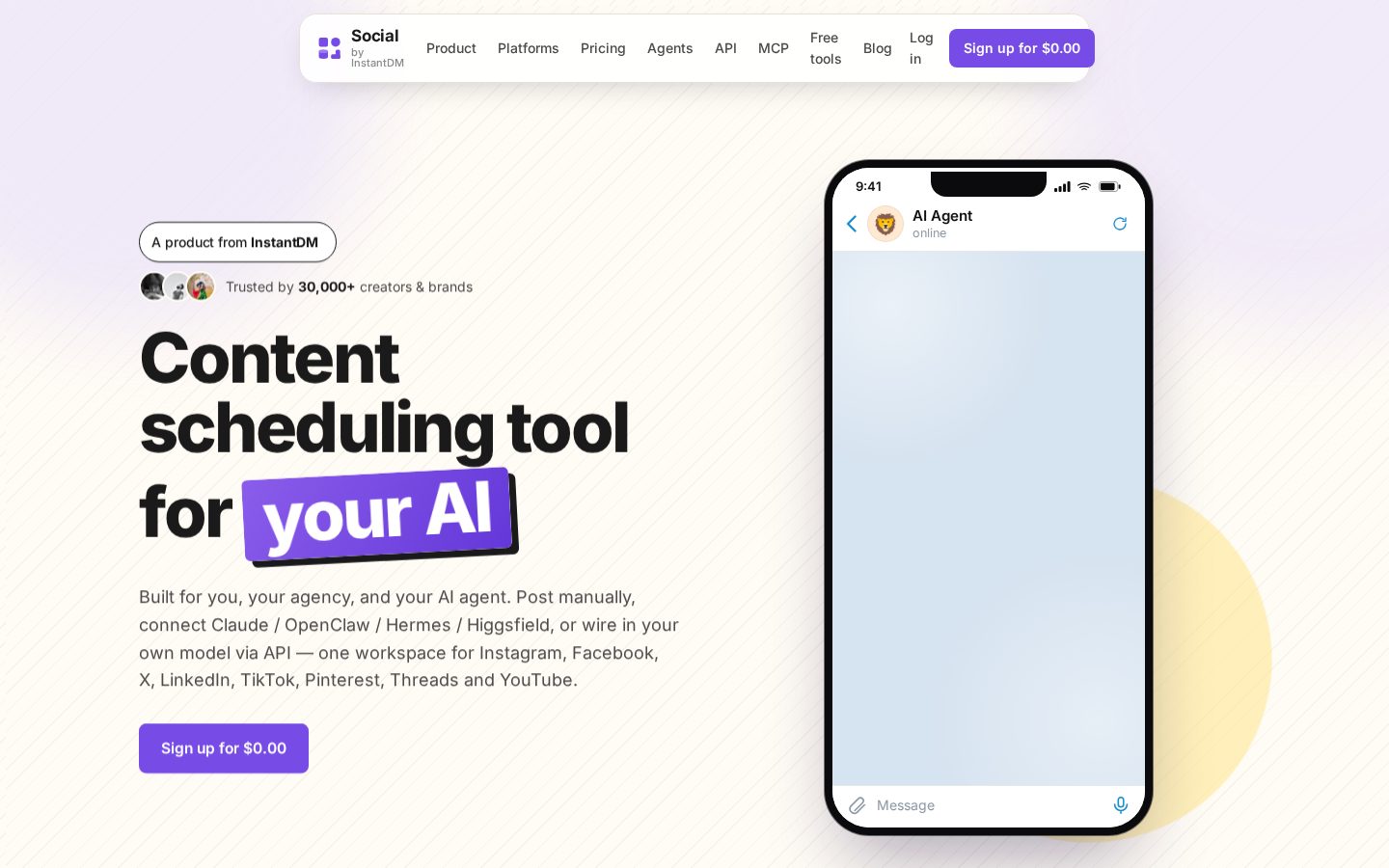 Social by InstantDM Homepage