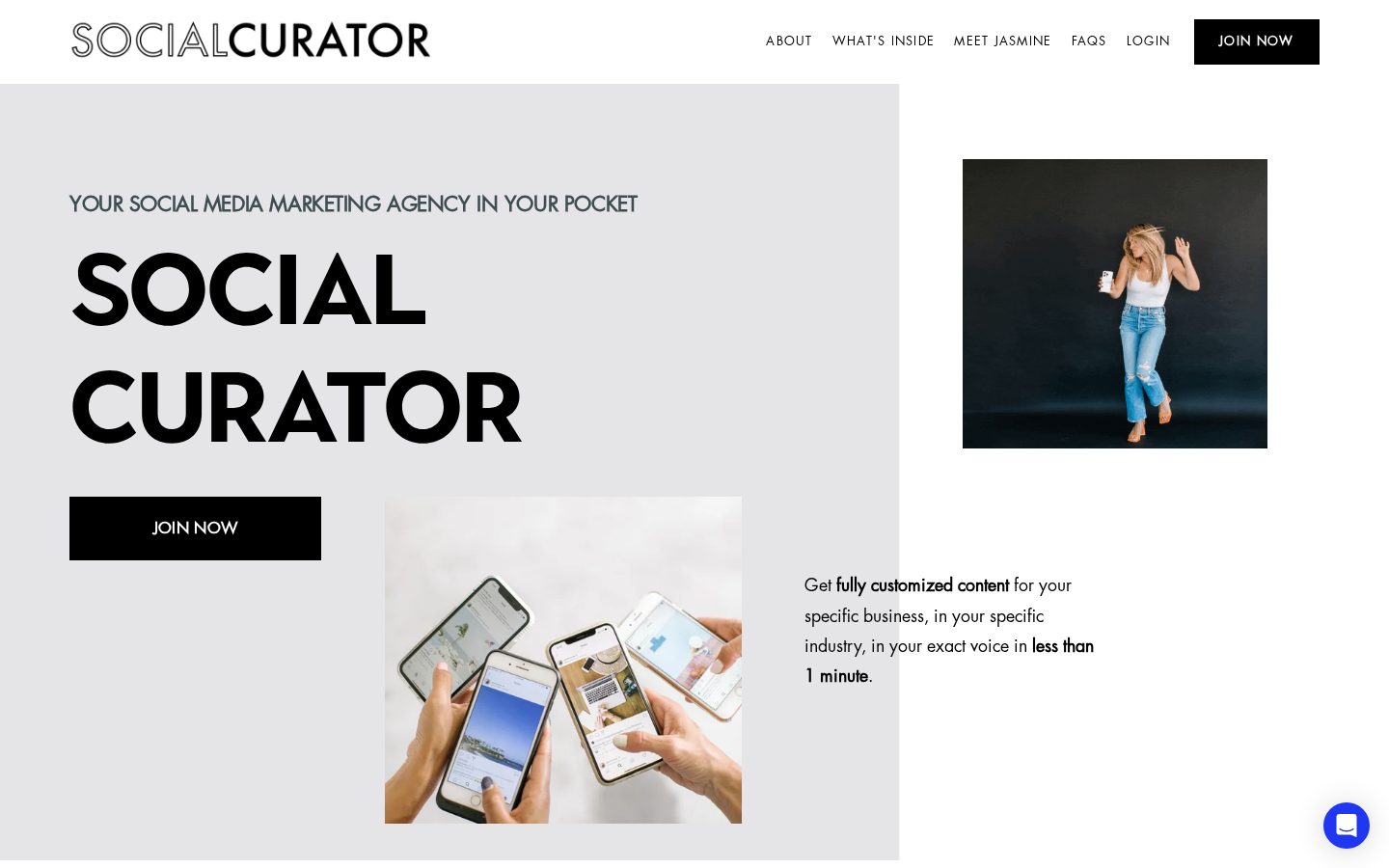 Social Curator Homepage