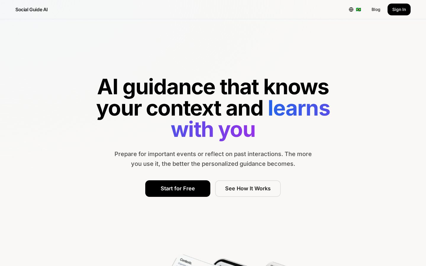 Social Guide Ai Homepage
