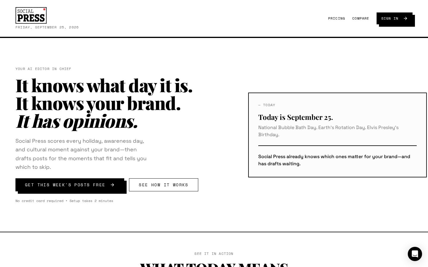 Social Press Homepage