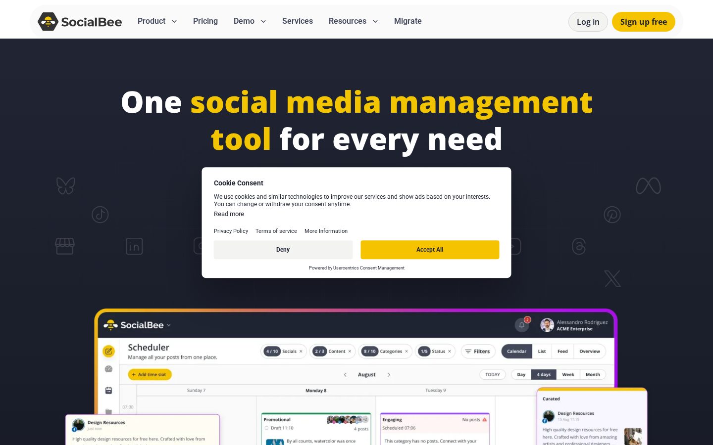 SocialBee Homepage