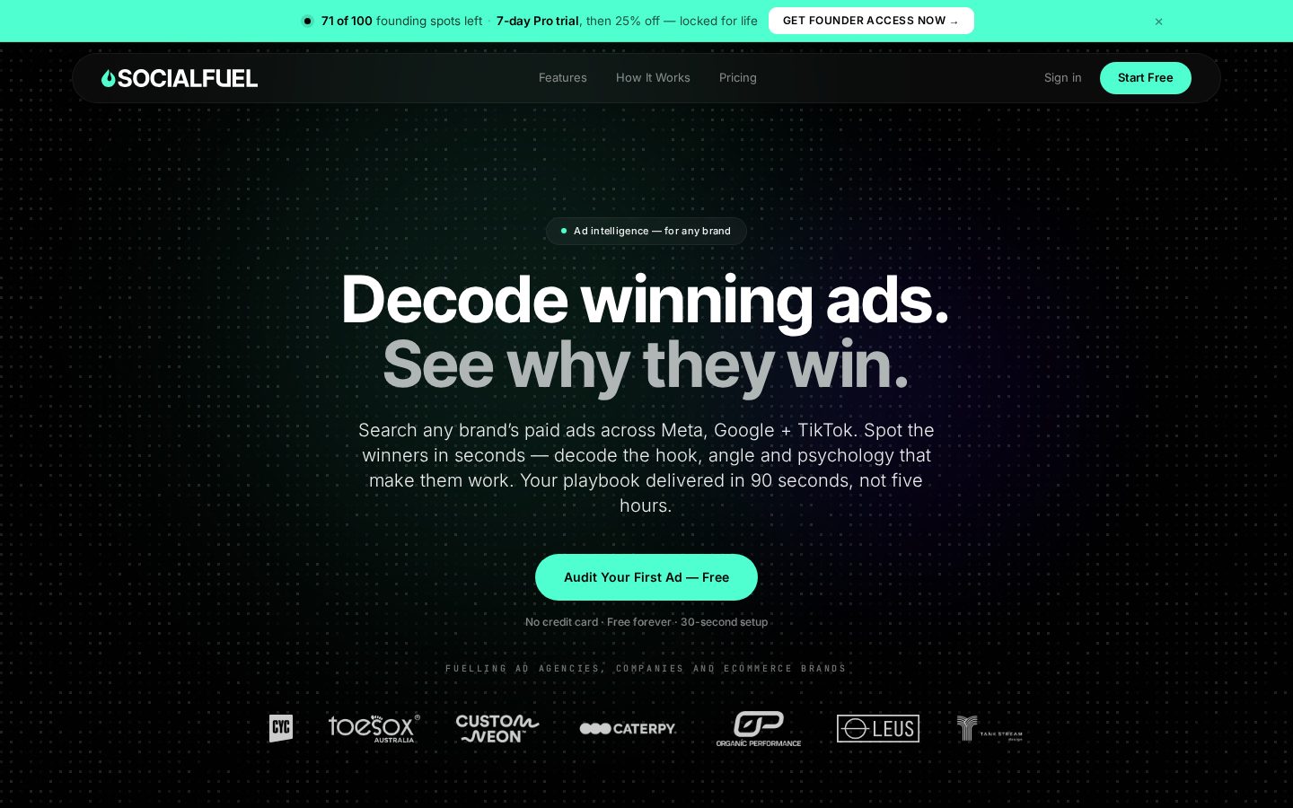 SOCIALFUEL Homepage