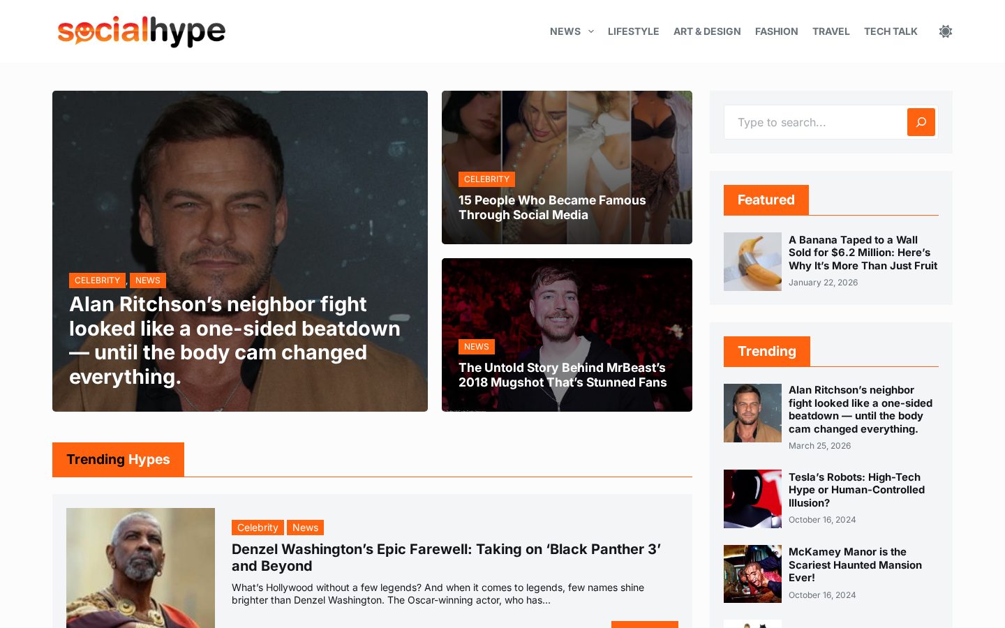SocialHype Homepage