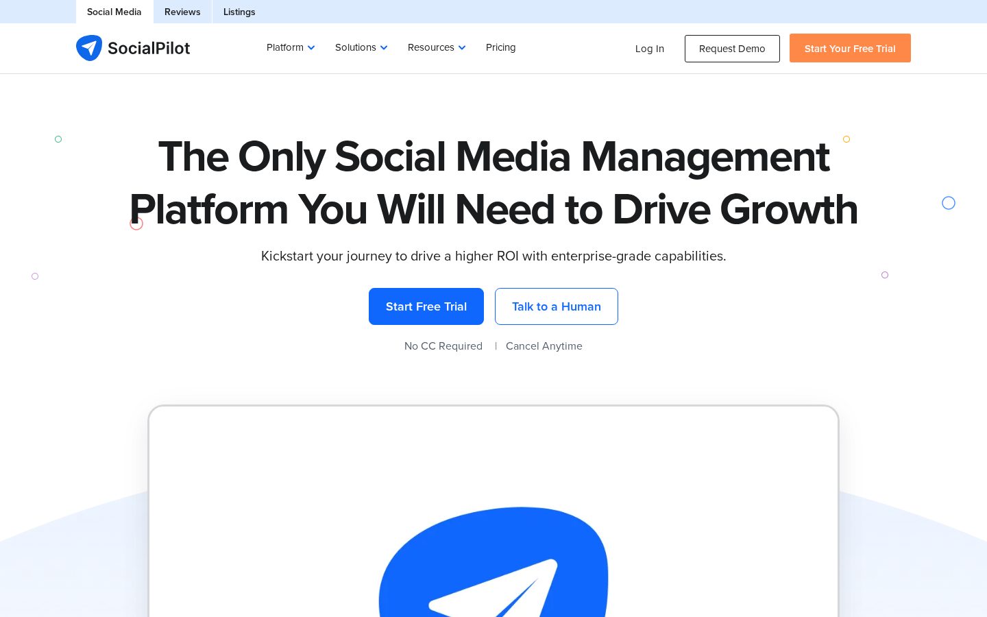 SocialPilot Homepage