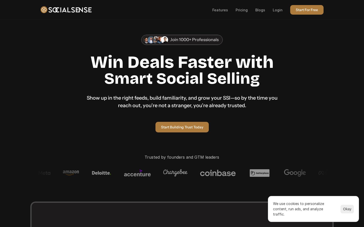 SocialSense Homepage