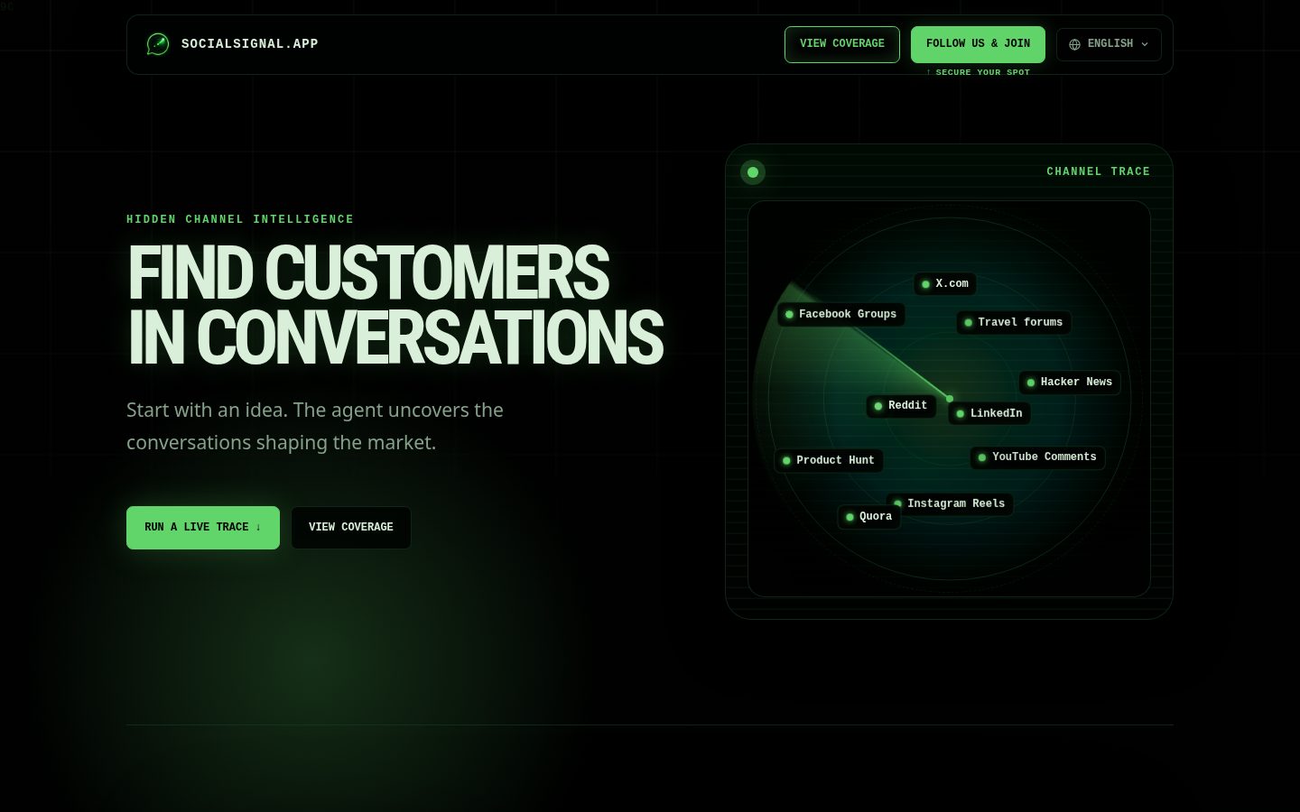 SocialSignal.app Homepage