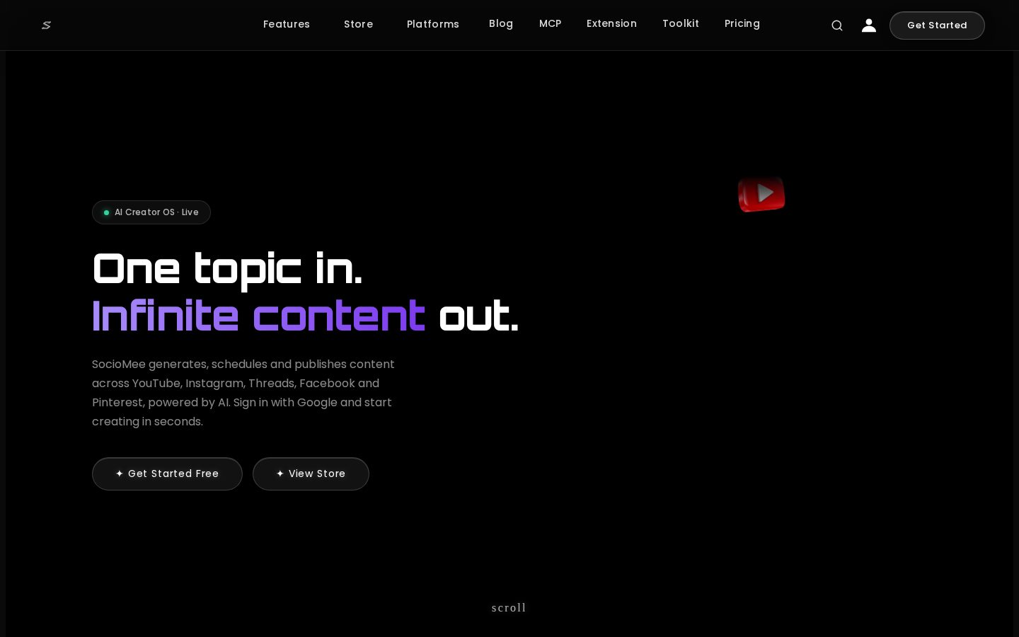 SocioMee AI Homepage