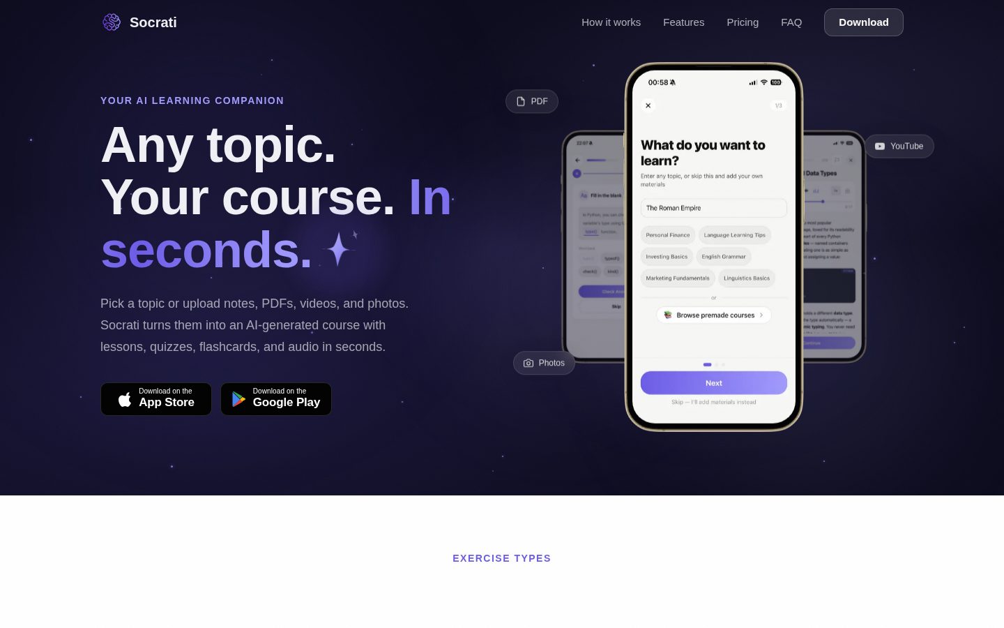 Socrati Homepage