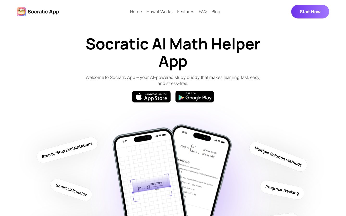 Socratic App Homepage
