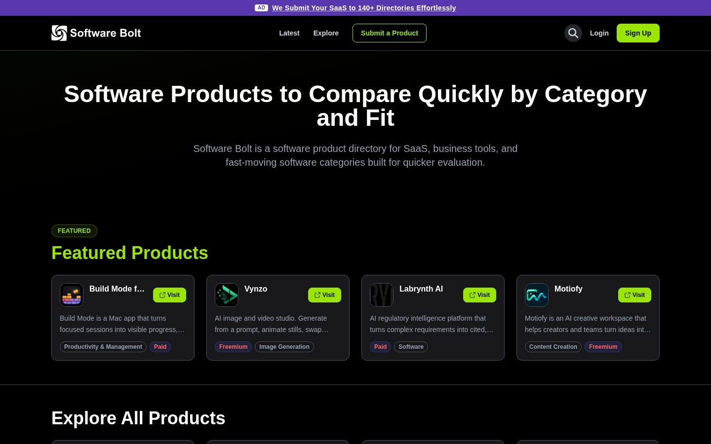 Software Bolt Homepage
