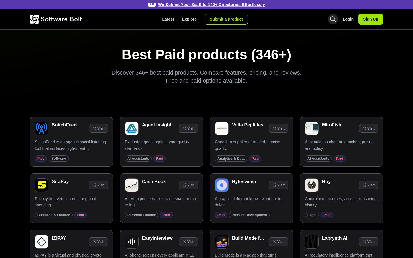 Software Bolt Pricing