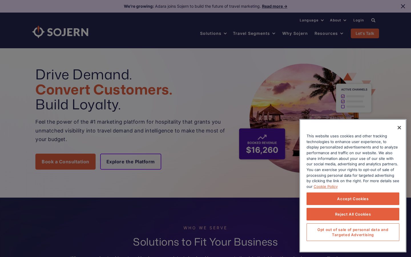 Sojern Homepage