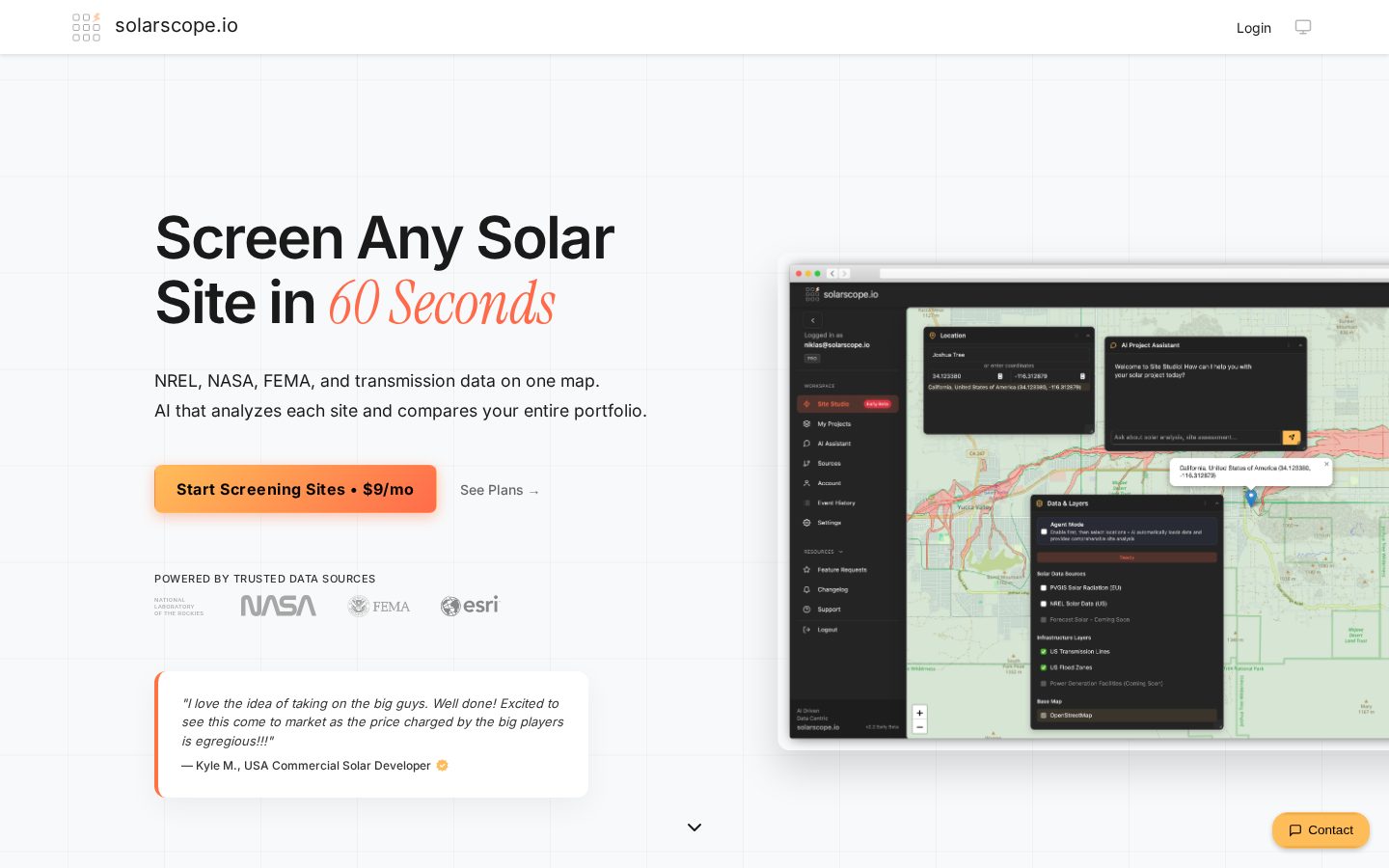 solarscope.io Homepage