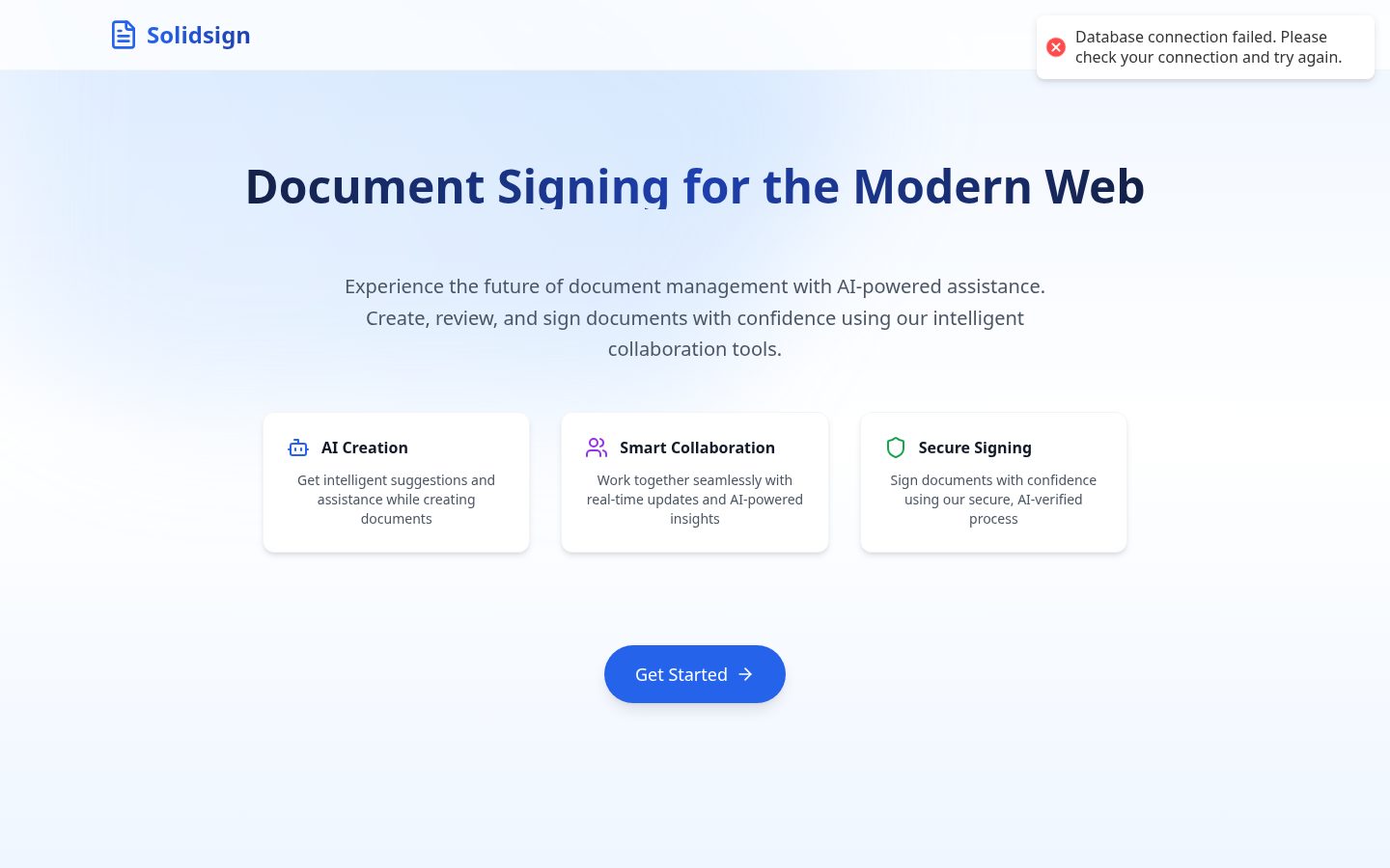 Solidsign Homepage