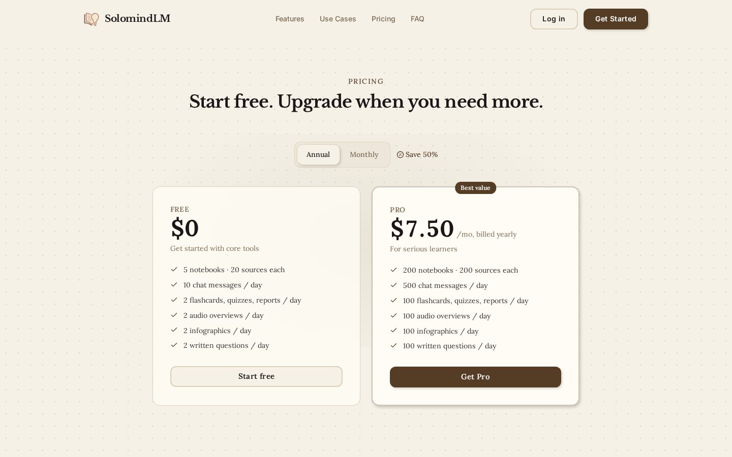 SolomindLM Pricing