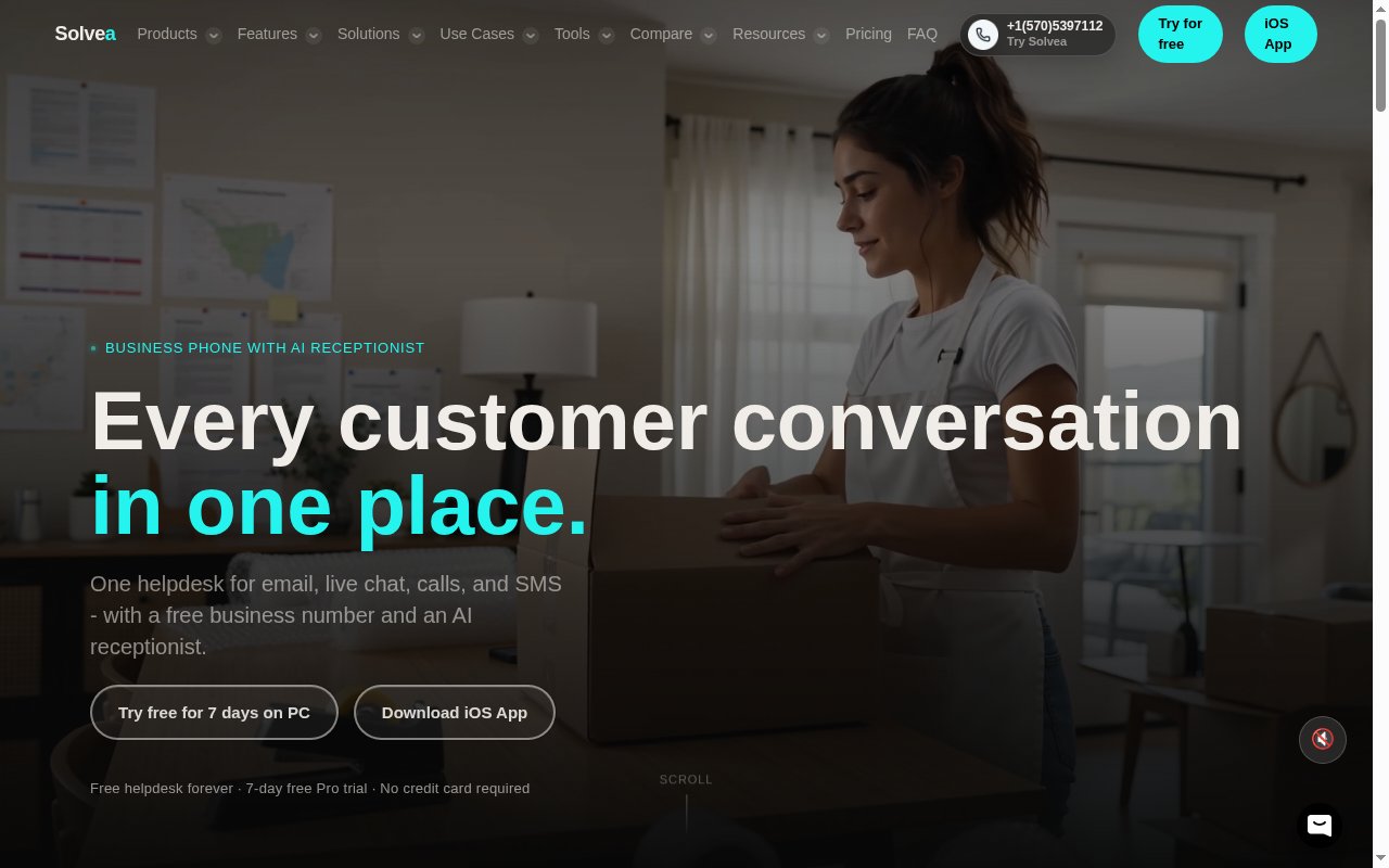 Solvea homepage