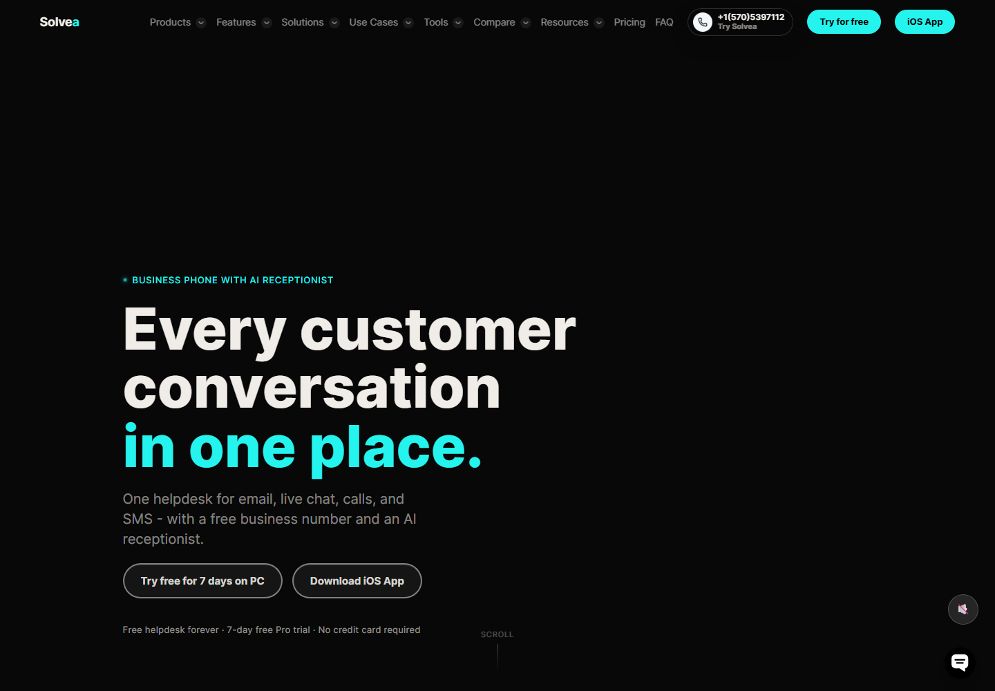 Solvea homepage
