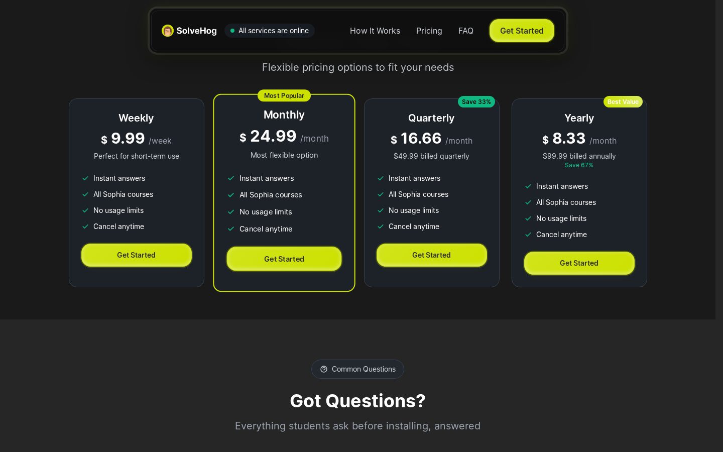 SolveHog Pricing