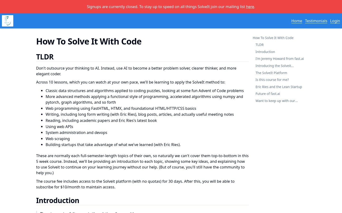 solveit Homepage