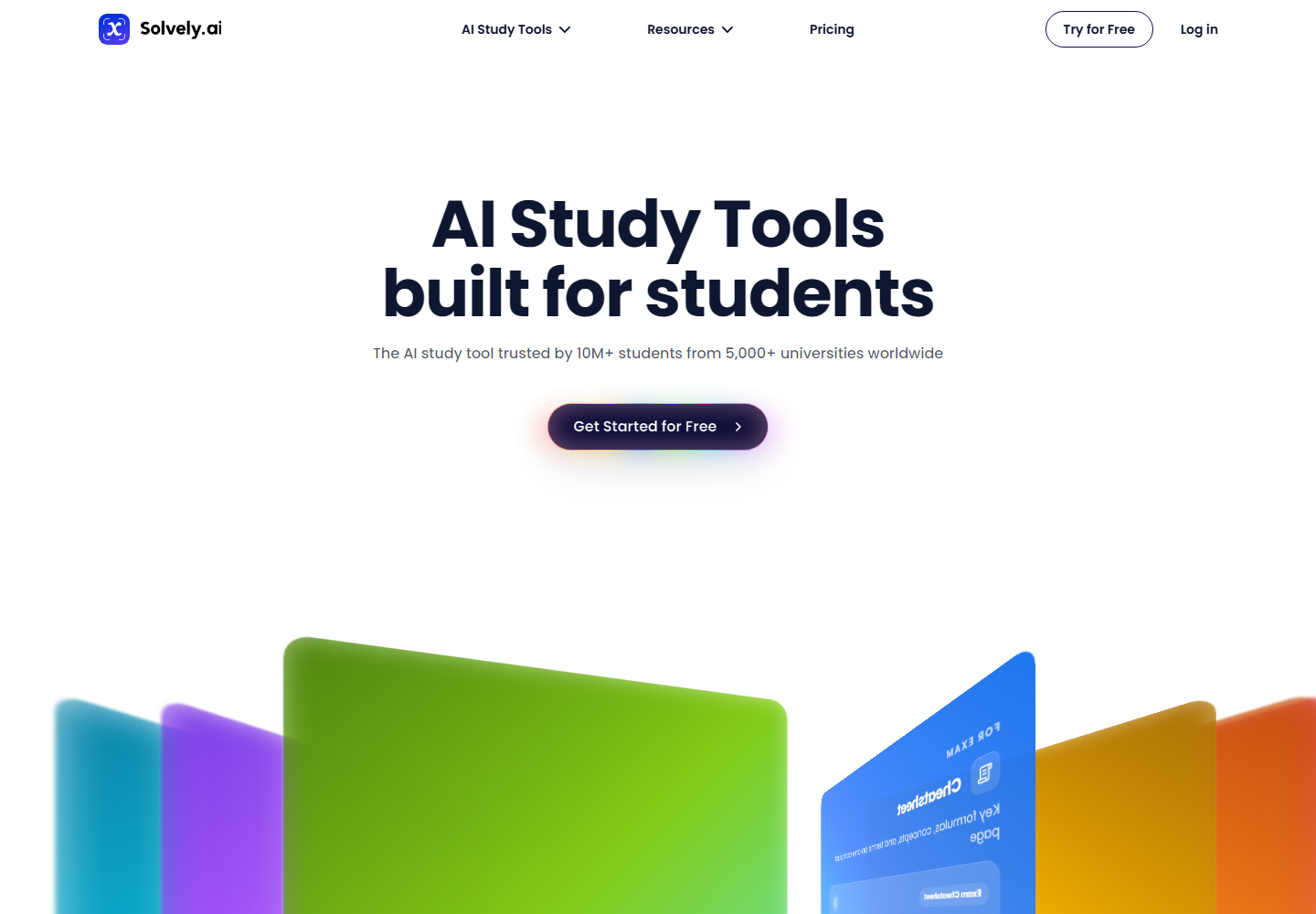 Solvely homepage