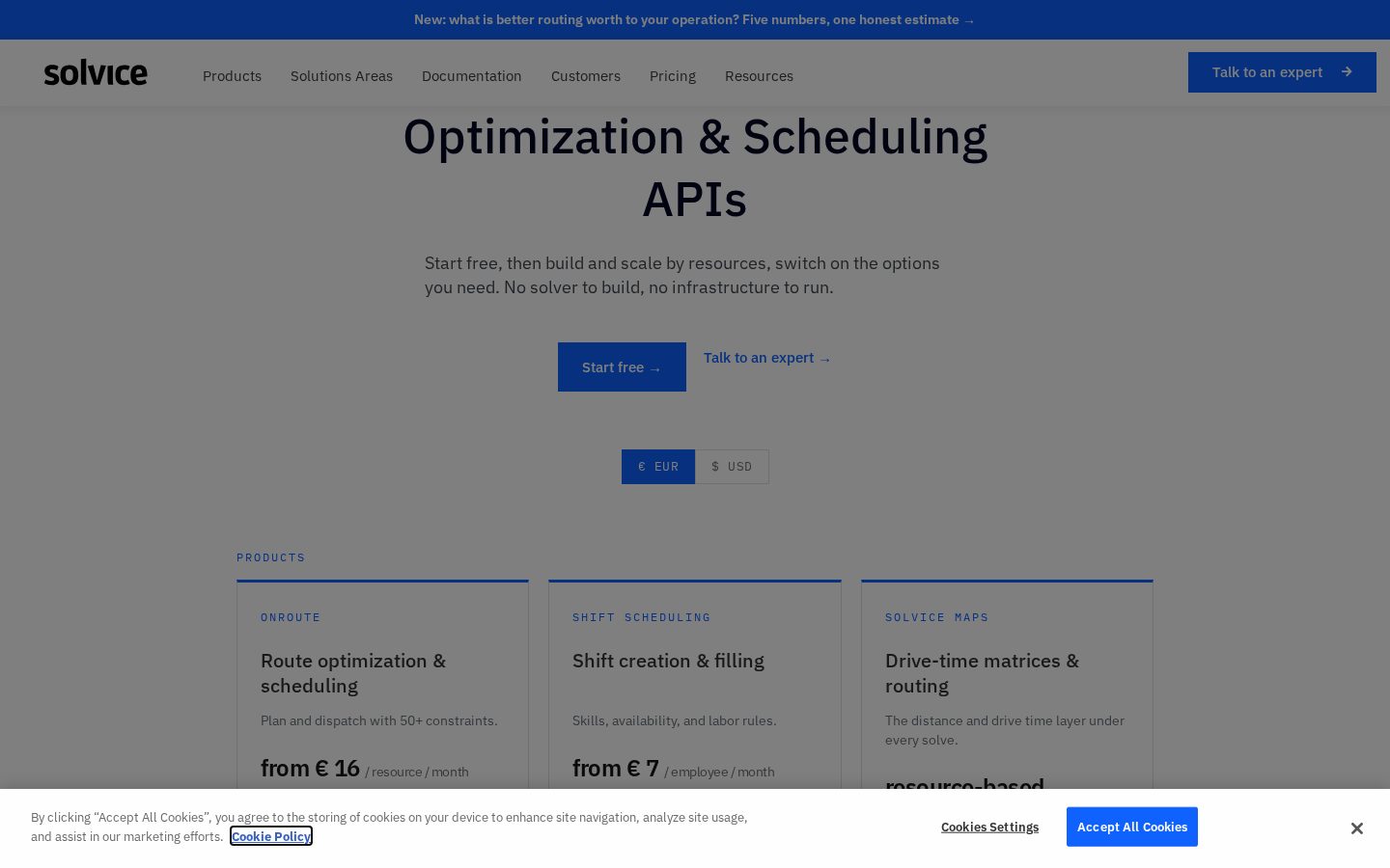 Solvice Pricing
