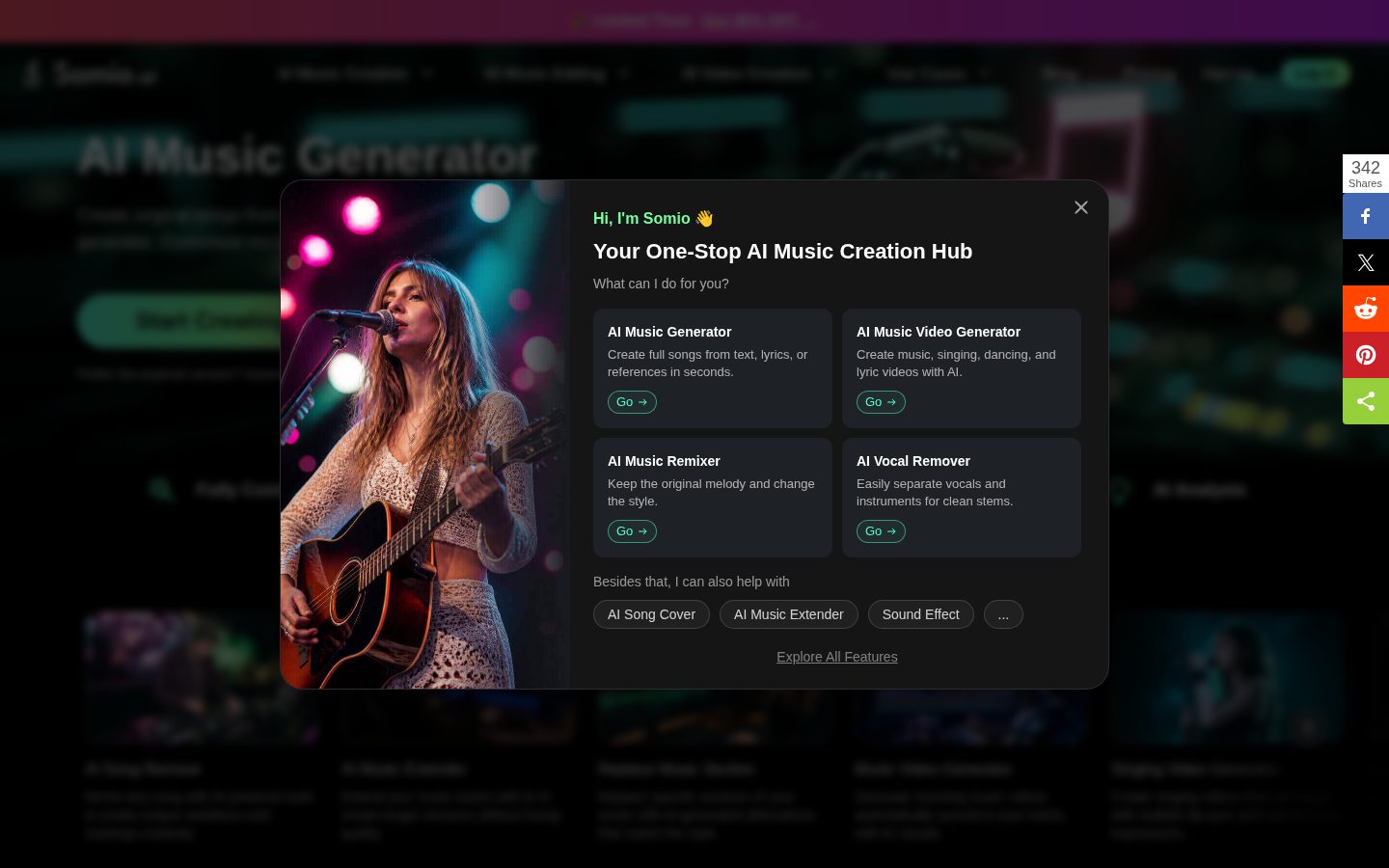 Somio AI Homepage