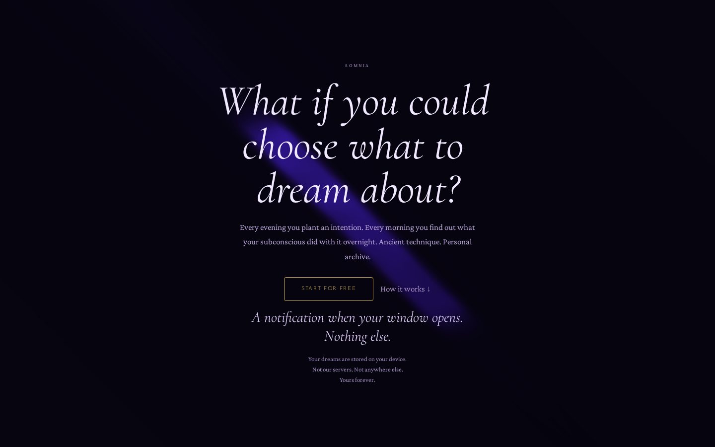 Somnia Homepage