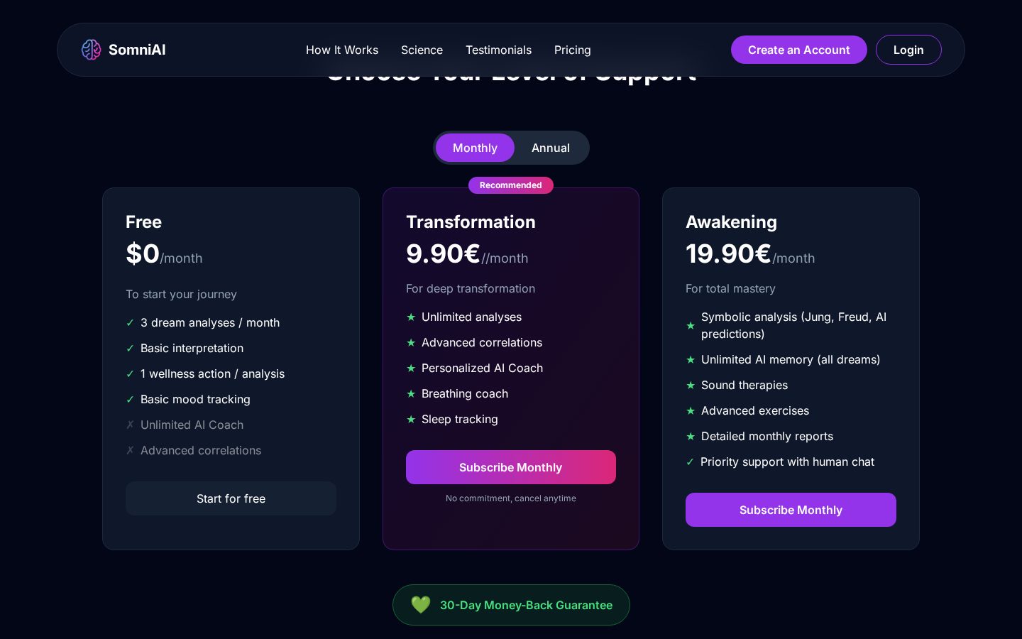 SomniAI Pricing