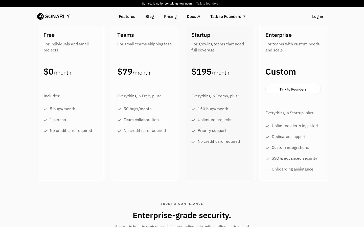 Sonarly Pricing