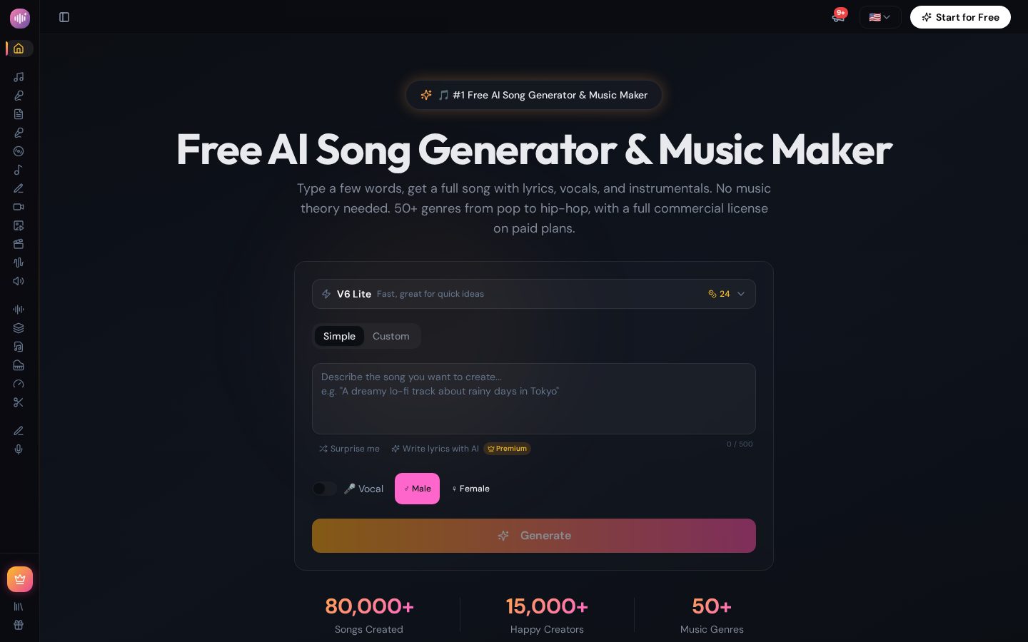 SongAI Homepage