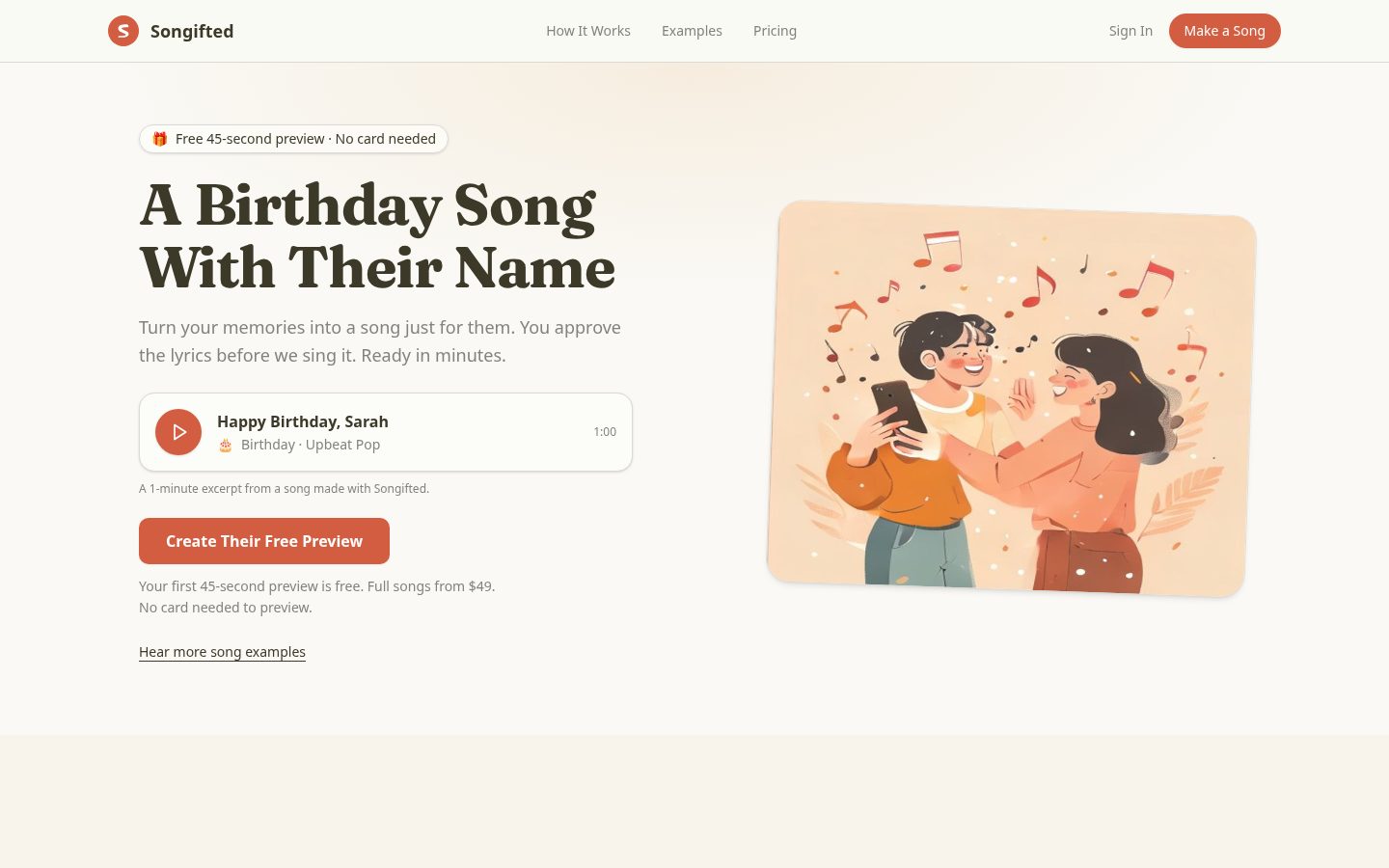 Songifted Homepage
