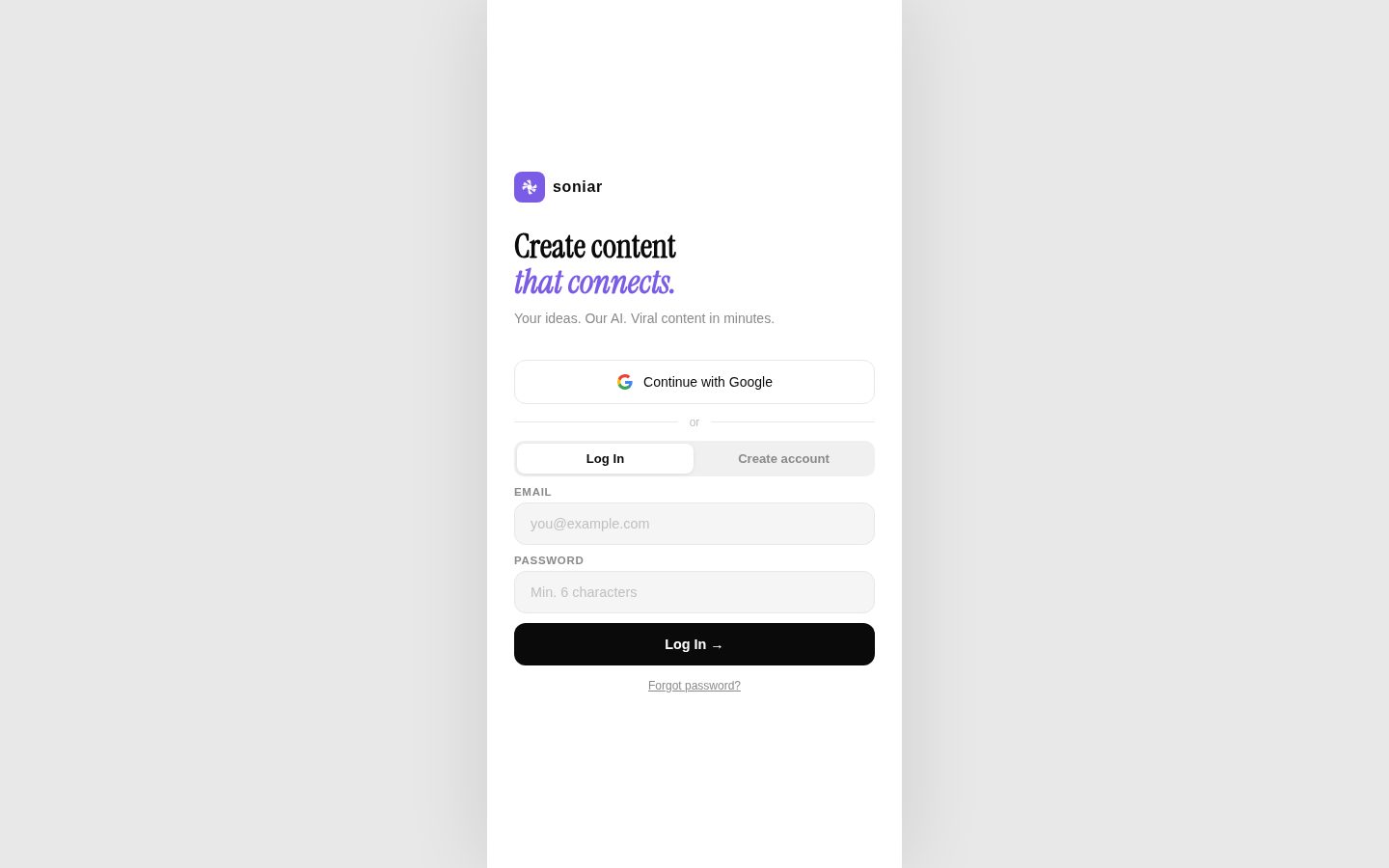 SONIAR PLUS Homepage