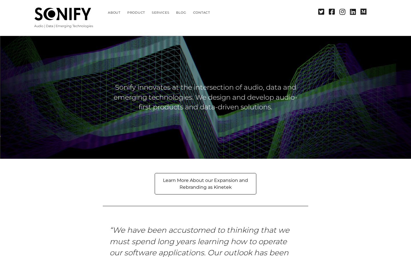 Sonify Homepage