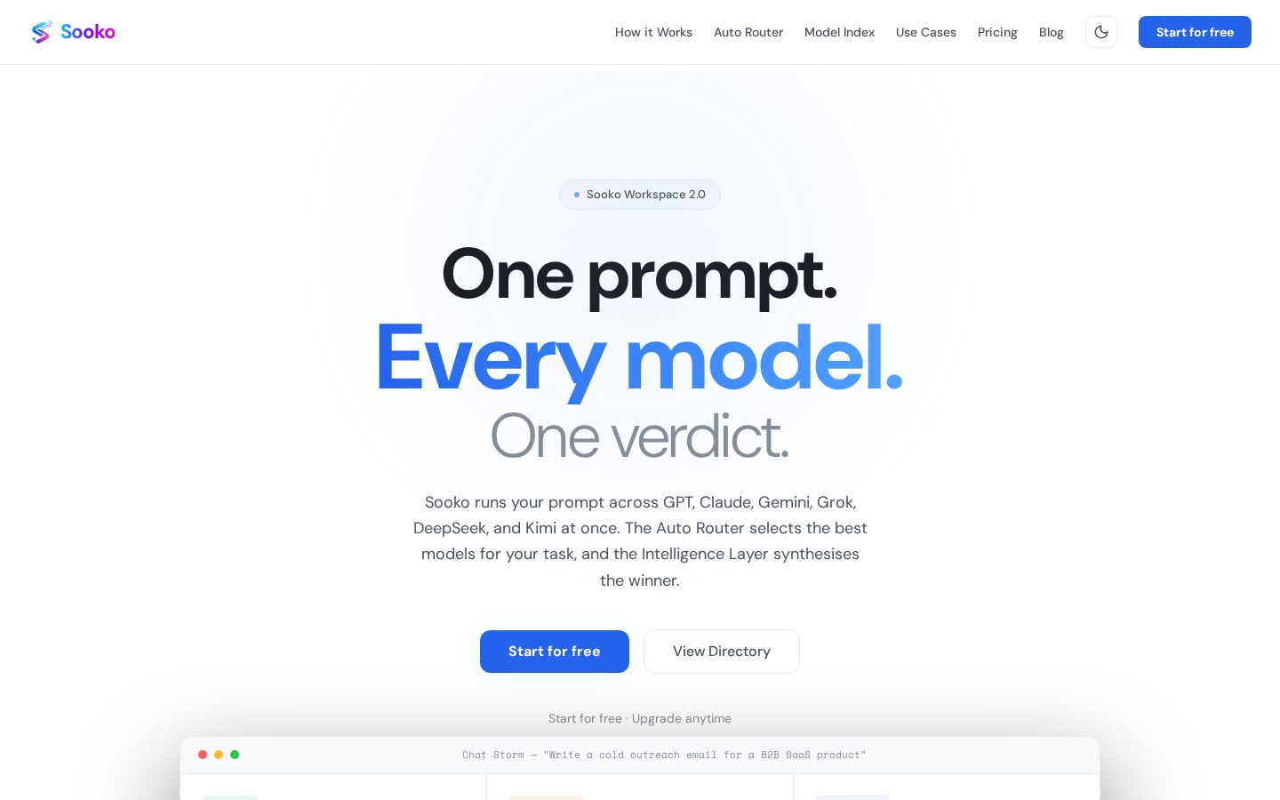 Sooko AI Homepage