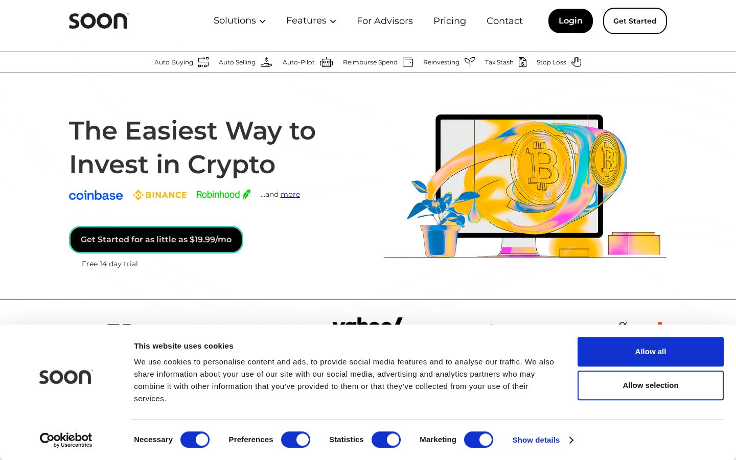 Soon App Homepage