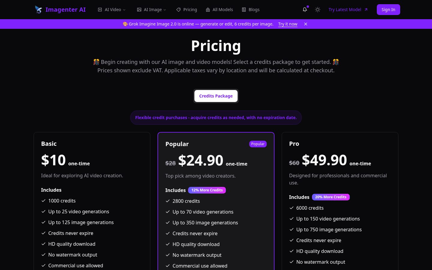 Sora 2 AI Video Generator Pricing