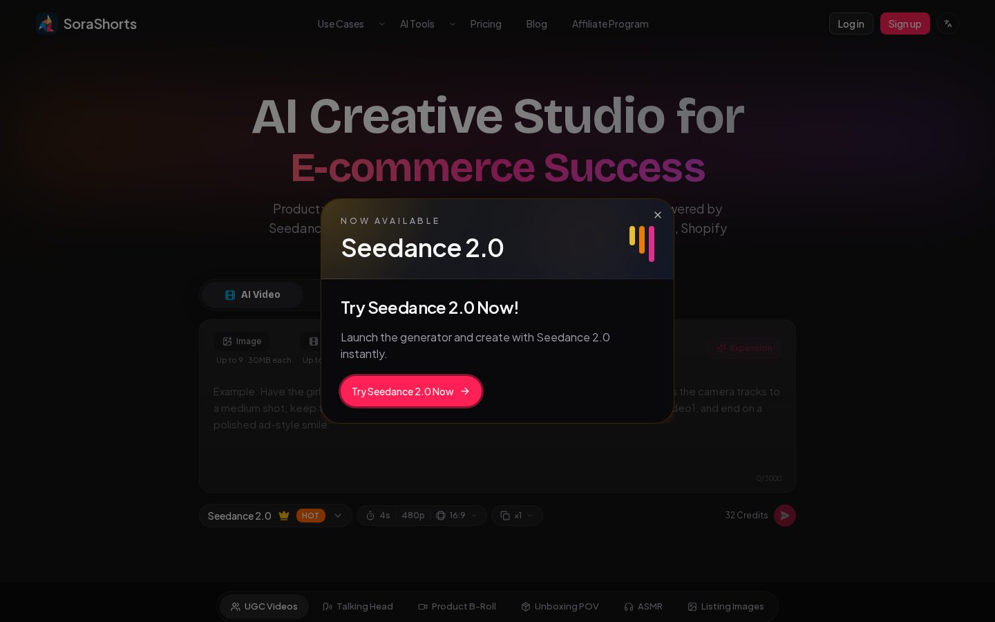 SoraShorts Homepage