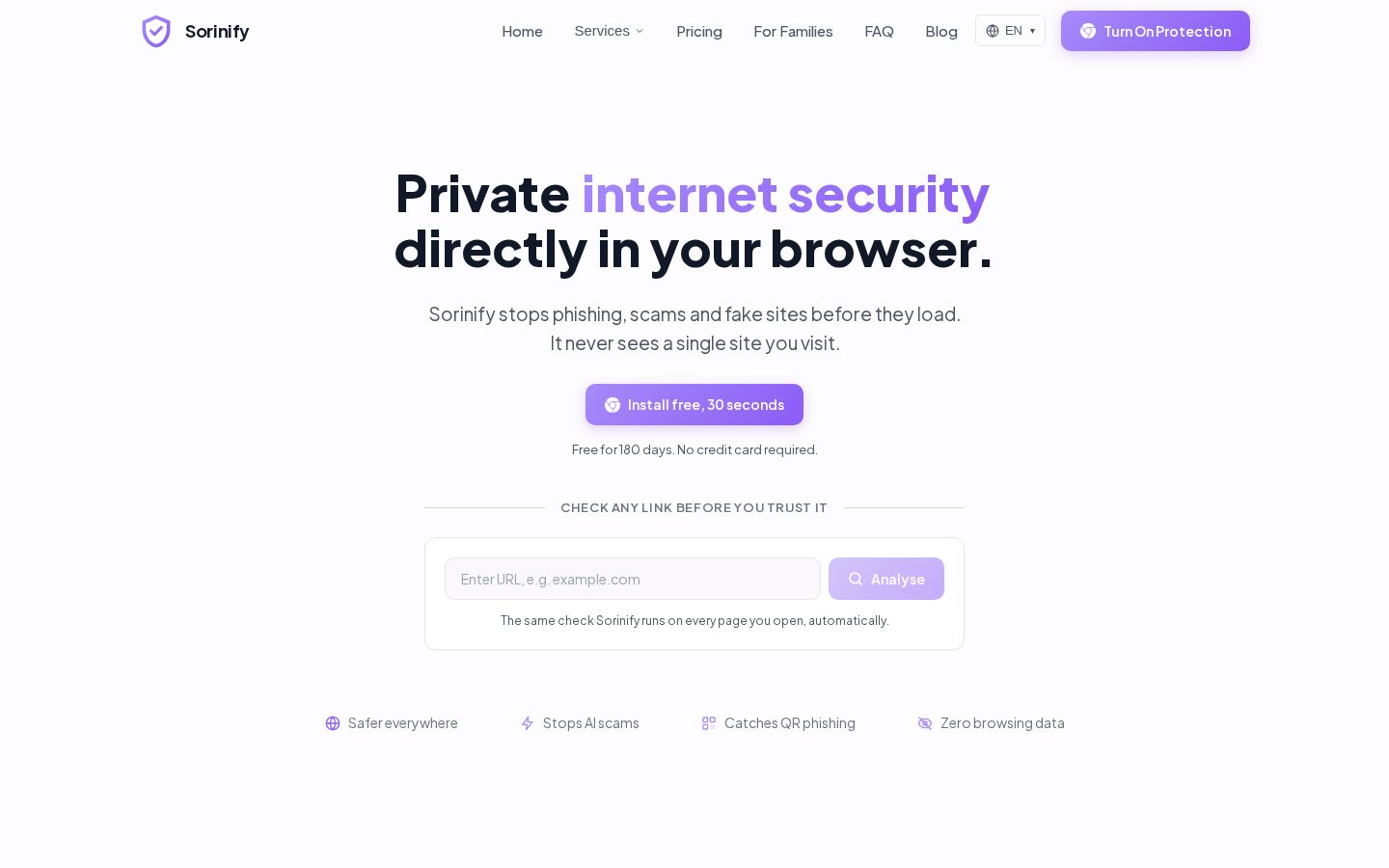 Sorinify Homepage