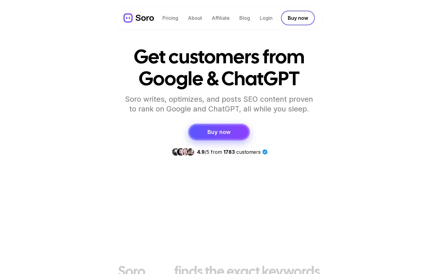 Soro Homepage