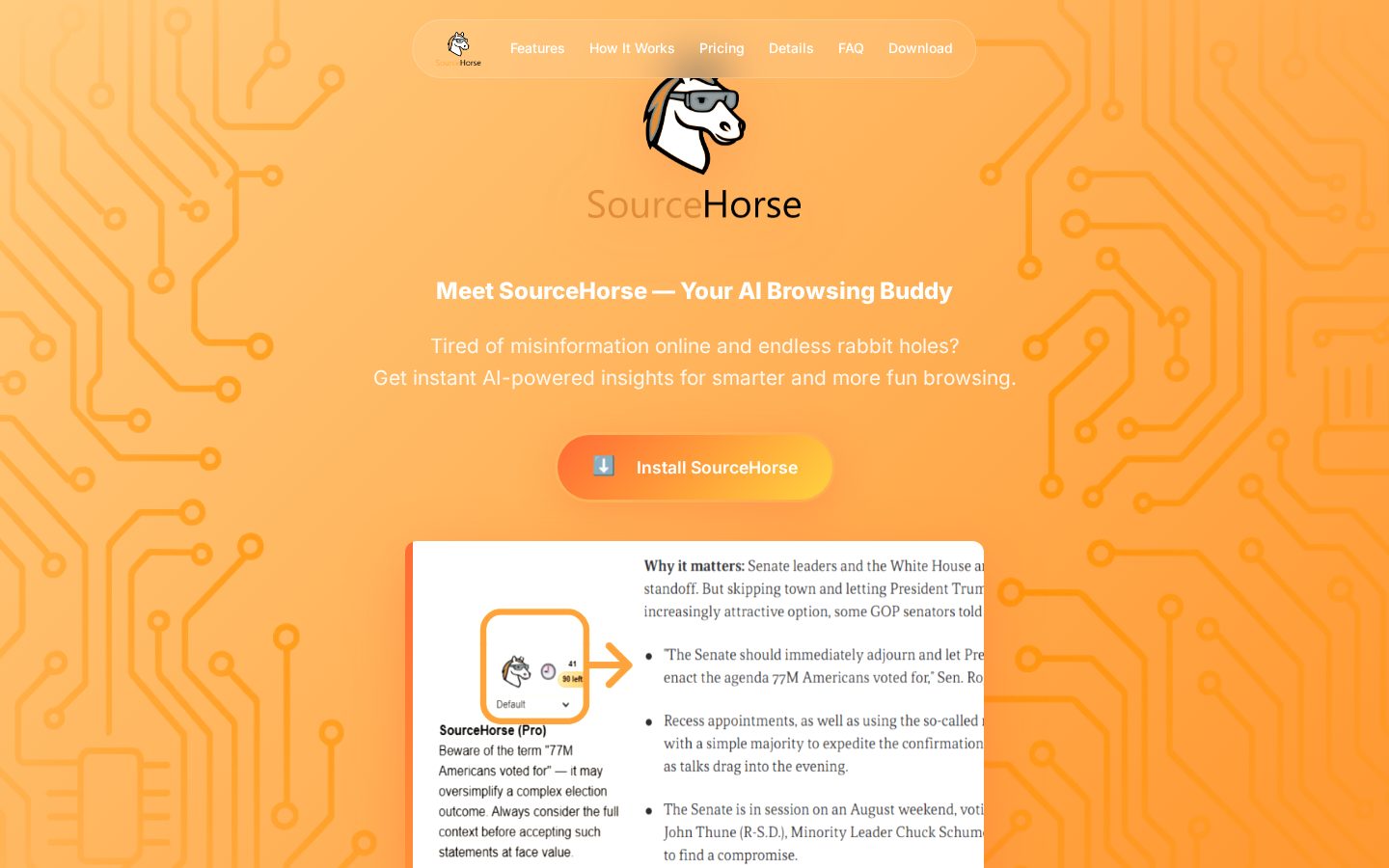 SourceHorse Homepage