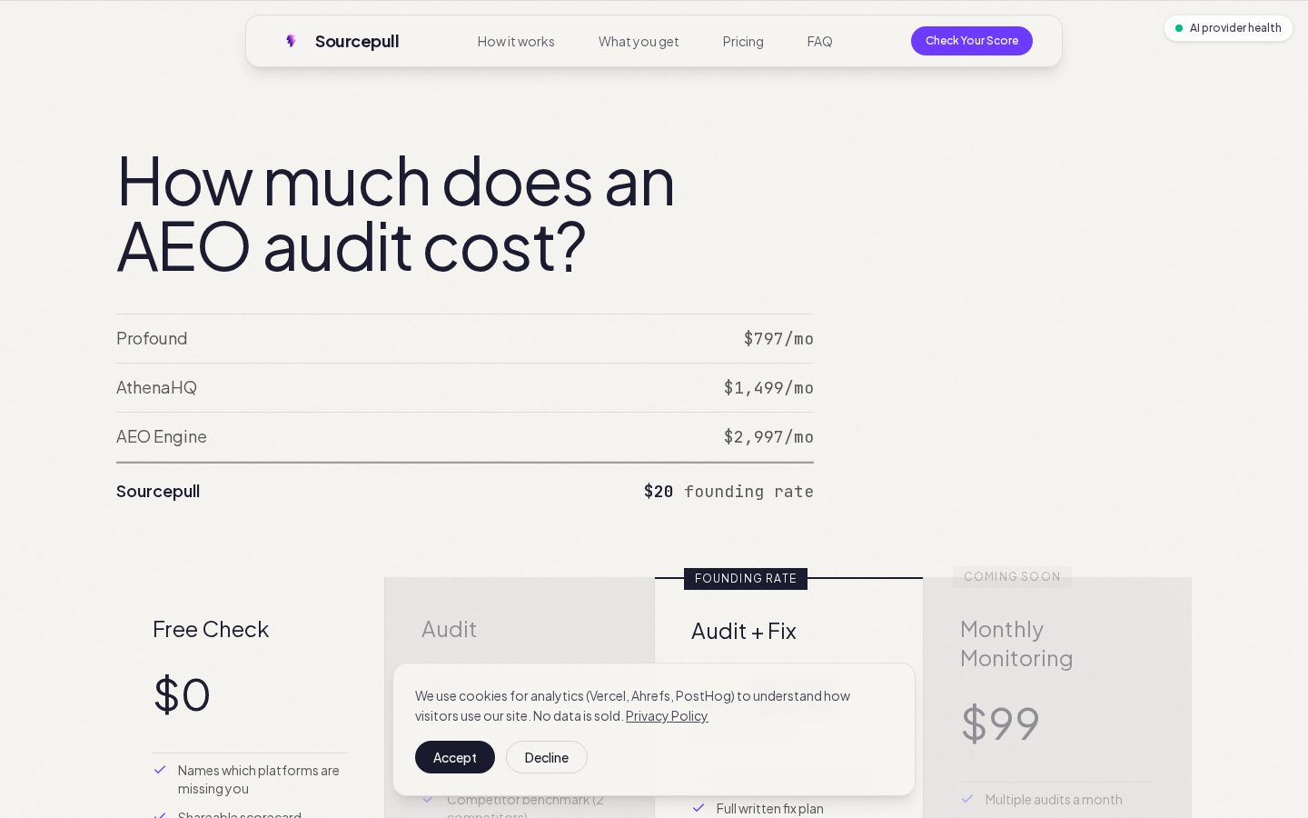 Sourcepull Pricing