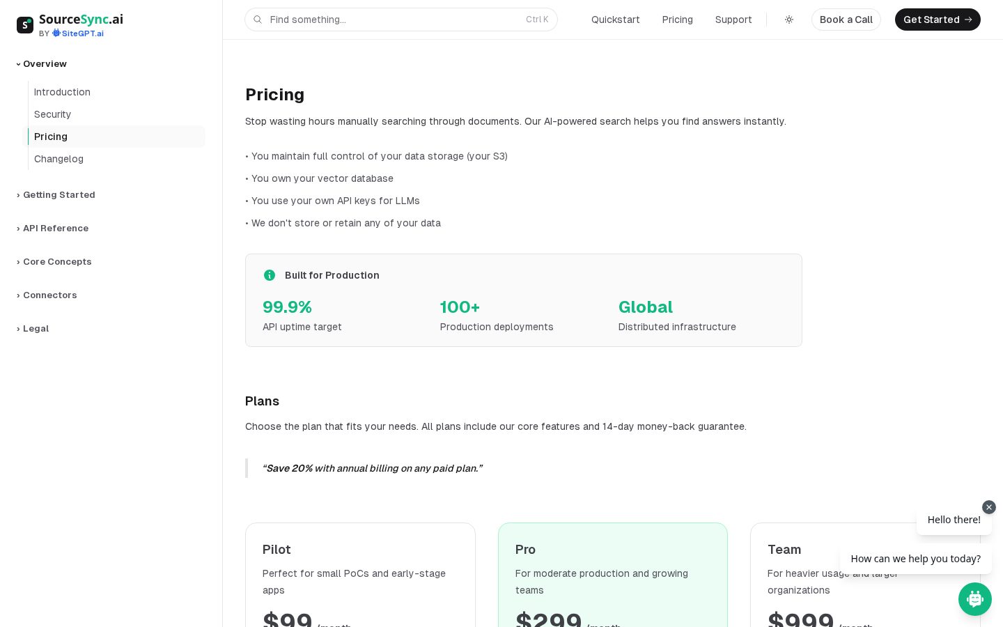 SourceSync.ai Pricing
